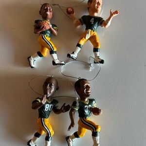 Football Player Christmas Ornaments Set